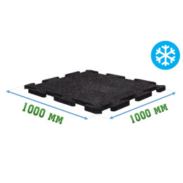 Резиновое покрытие 1000x1000x15мм Puzzle для холодных помещений - Ice